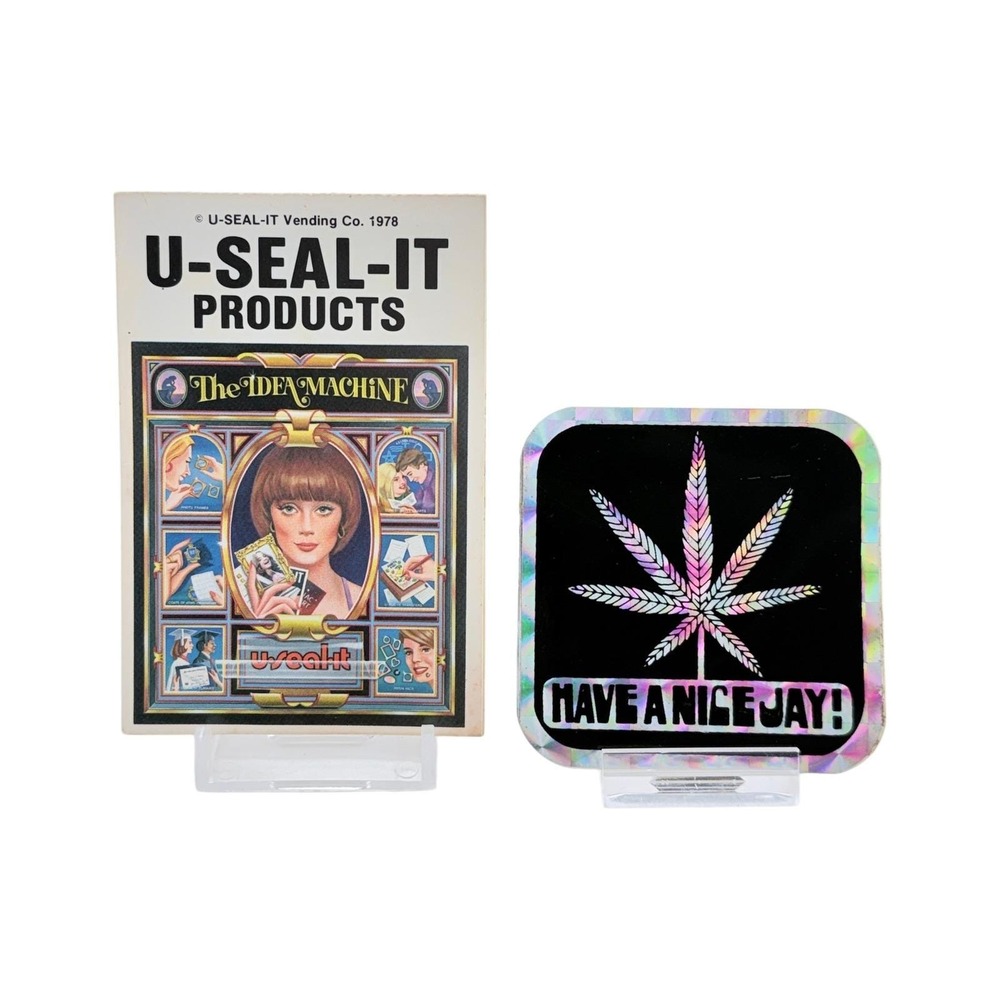 U-SEAL-IT Sticker Have A Nice Jay Holographic Pot Leaf Vending Machine 1978